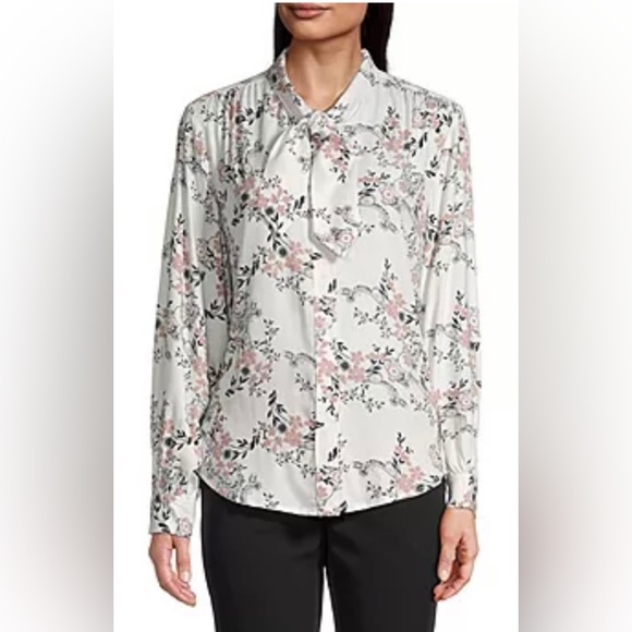 Liz Claiborne Long Sleeve Button Down Floral Shirt Regular Fit Size Small. NWOT. - Picture 1 of 7